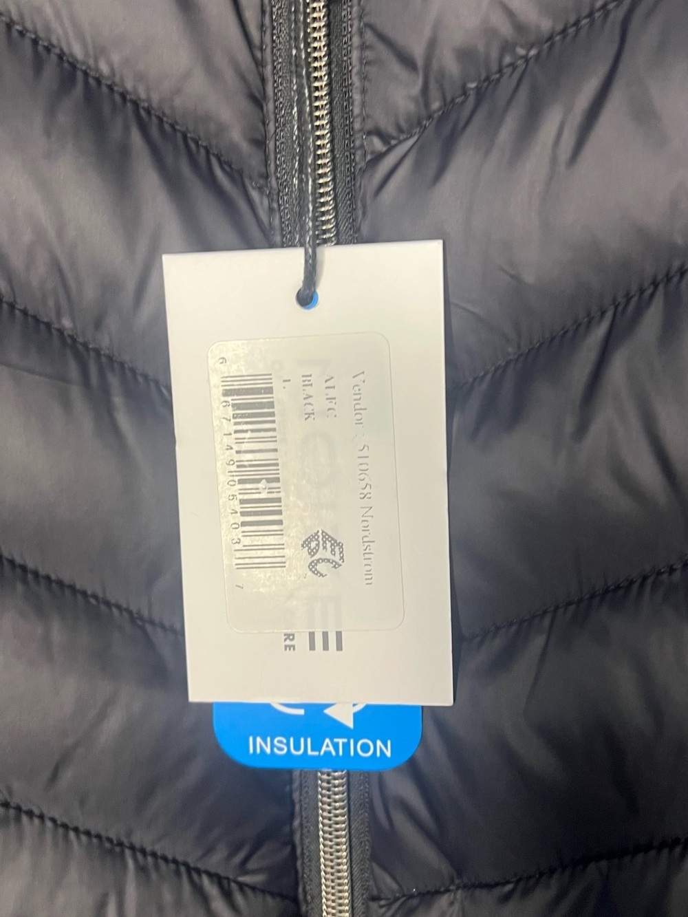 Noize Black Quilted Chevron Puffer Jacket - Picture 7 of 9